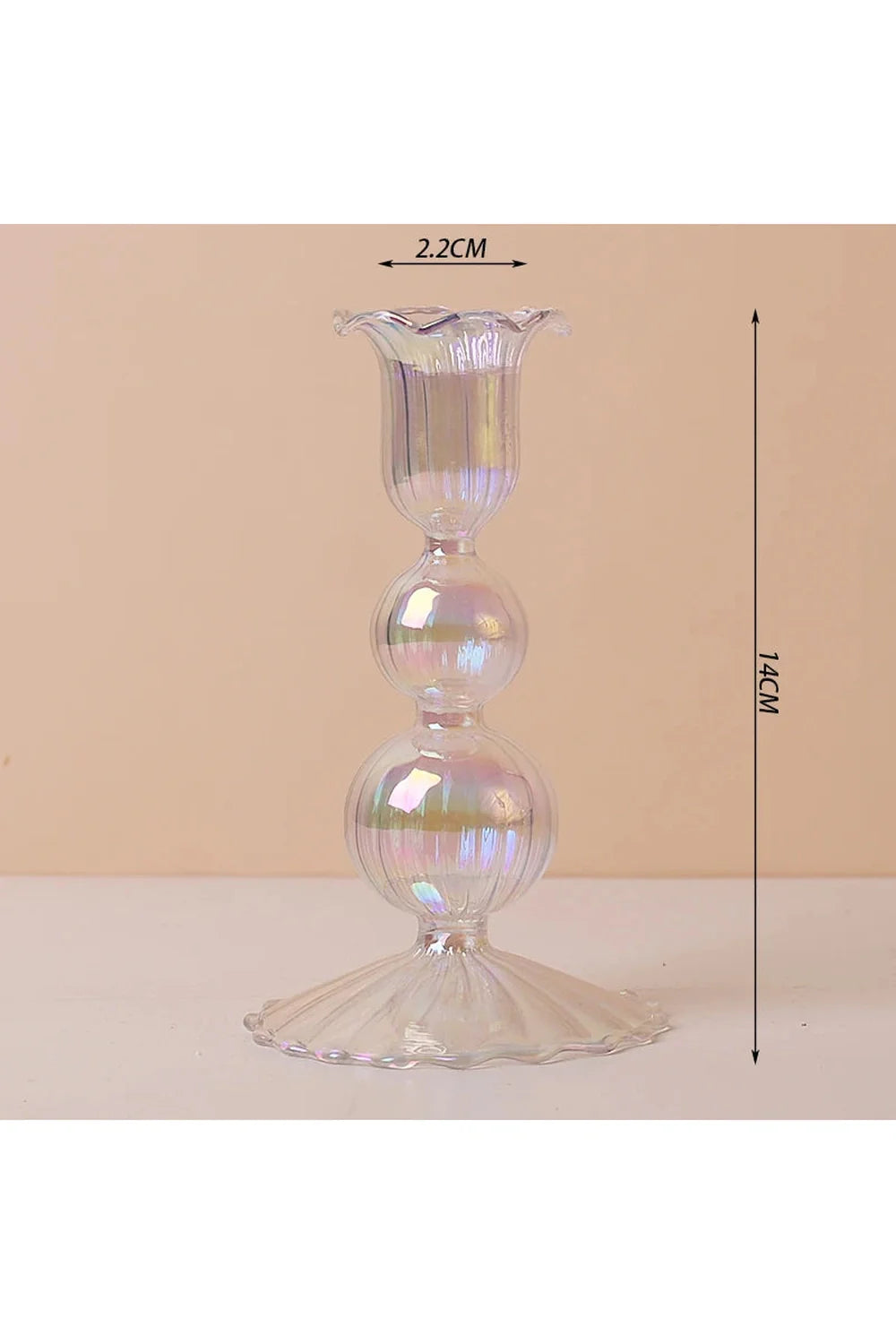 Regenbogen Glas Kerzenhalter