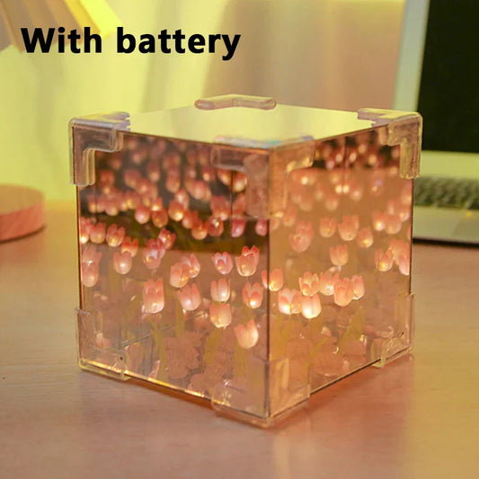 Frendorf | Beleuchteter Tulpen Eleganz Spiegel Lampe