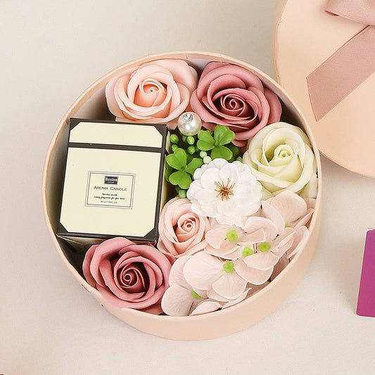 Frendorf | Künstliches Rosen Duftkerze Geschenkschachtel
