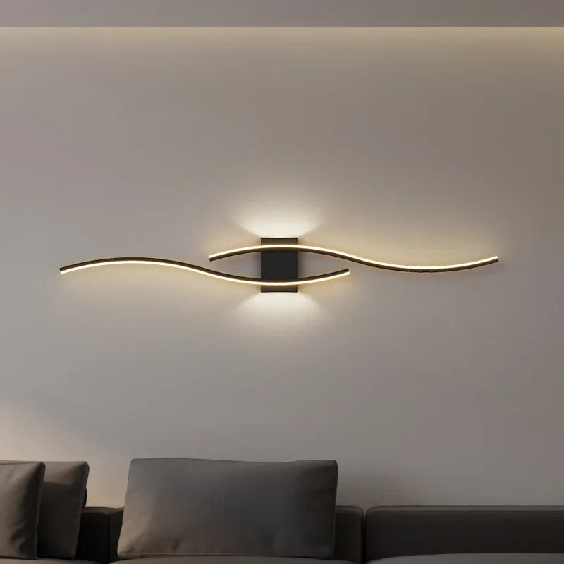 Frendorf | Moderne LED Wandleuchte – Schwarze, weiße und goldene Wandleuchte für Wohnzimmer, Schlafzimmer, Nachttisch und dekorative Beleuchtung