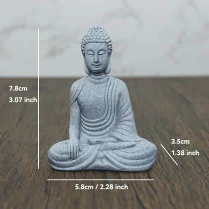 Buddha Stein Statue Kleine Buddhistischen Mönche Tibetischer Buddhismus Figuren Zen Garten Ornament Meditation Zuhause Aquarium Dekoration