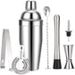 550 ml/750 ml Edelstahl Cocktail Shaker Mixer Trinken Barkeeper Set Bars Set Werkzeuge Mit Wein Regal Ständer Werkzeug für Geburtstag Geschenk