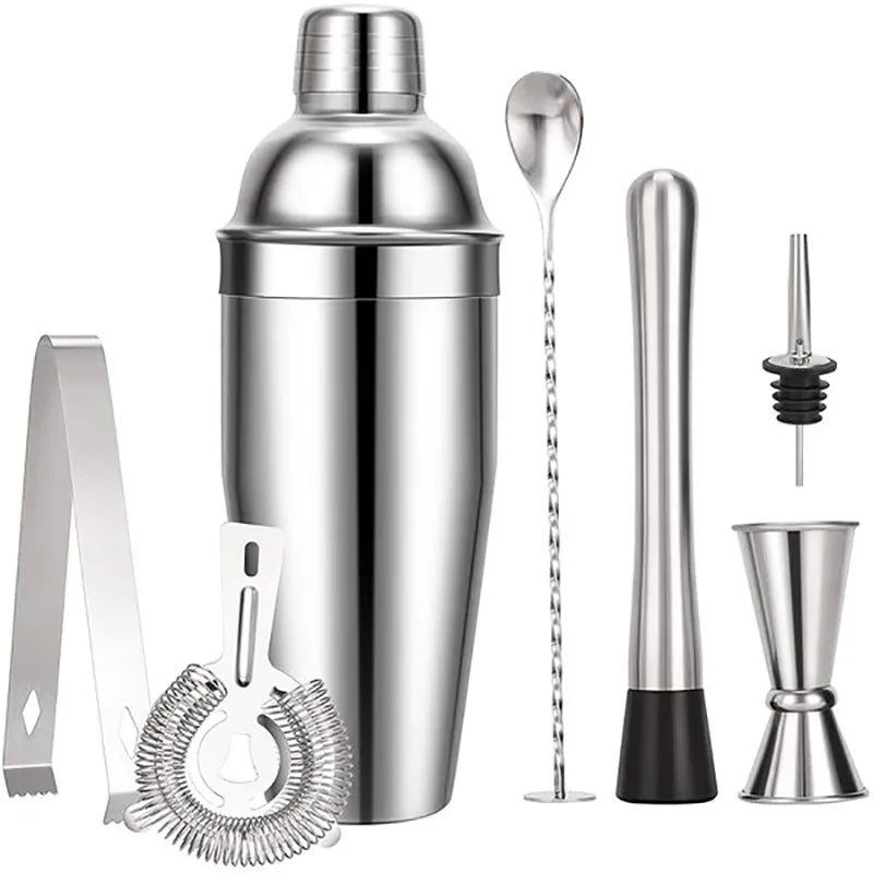 550 ml/750 ml Edelstahl Cocktail Shaker Mixer Trinken Barkeeper Set Bars Set Werkzeuge Mit Wein Regal Ständer Werkzeug für Geburtstag Geschenk