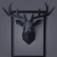 3D-Hirschkopf-Skulptur, geometrisches Kunstharz, Tier-Hirschkopf-Wanddekoration, moderne Heimdekoration, luxuriöse dekorative Wanddekoration