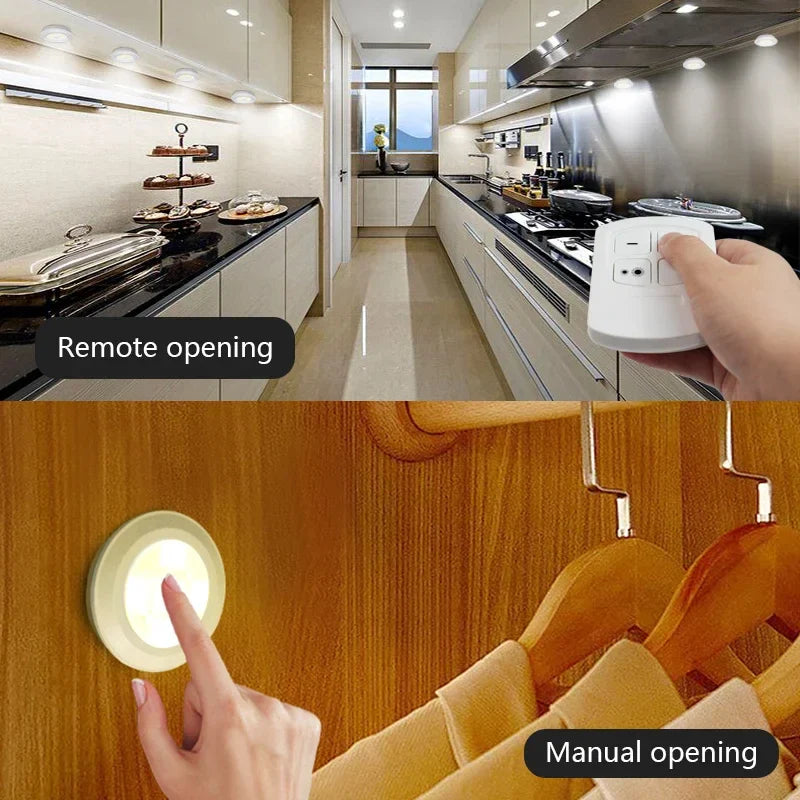 Dimmbare LED-Unterbauleuchte mit Touch- und Fernbedienung für Kleiderschrank, Weinkabinett, Küche