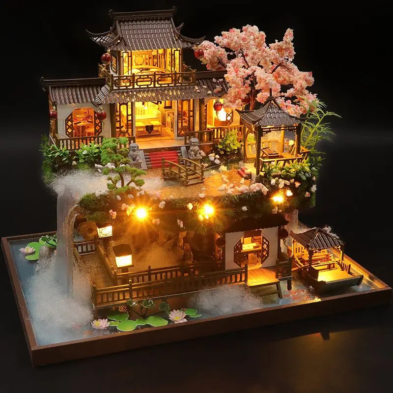 Frendorf | DIY Holz Chinesisches Antikes Casa Miniatur Gebäude Kit