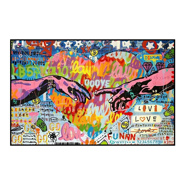 Modern Pop Wall Art Street Graffiti Bus Car Charles Chaplin HD Canvas Nordic Poster Print Home Bedroom Living Room Decoration