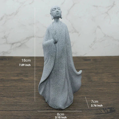 Buddha Stein Statue Kleine Buddhistischen Mönche Tibetischer Buddhismus Figuren Zen Garten Ornament Meditation Zuhause Aquarium Dekoration