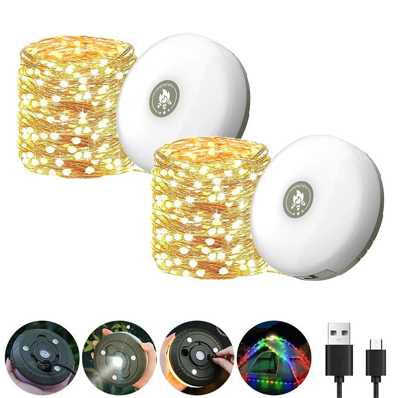 Frendorf | BrightTrail Wiederaufladbare LED Campinglampe | Tragbares Design | USB-Ladung | Outdoor- und Notfallbeleuchtung