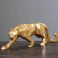 Panther-Statue, Tierfigur, abstrakter geometrischer Stil, Kunstharz, Leopardenskulptur, Heimbüro, Desktop-Dekoration, Kunsthandwerk