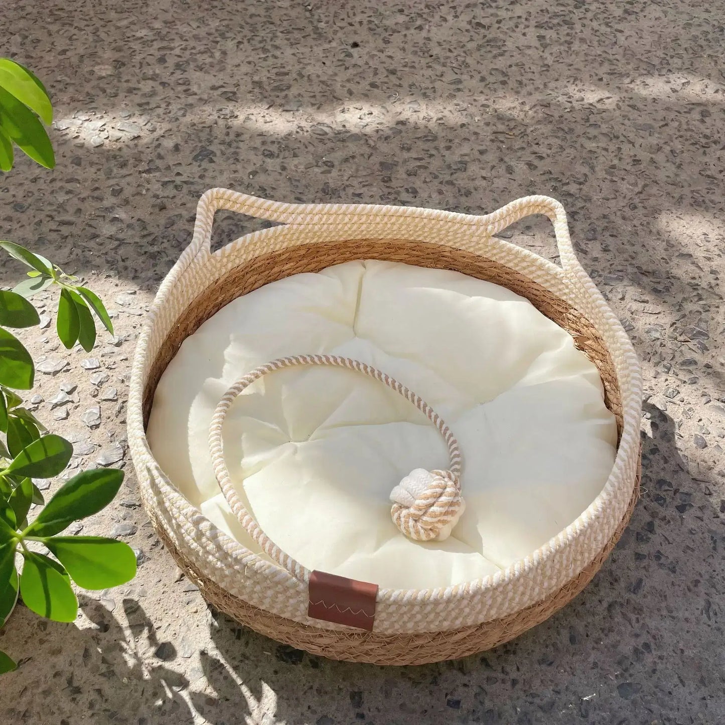 Bequeme Rattan Geflochtene Katzenbett