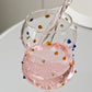 Bunte Punkte Weinglas