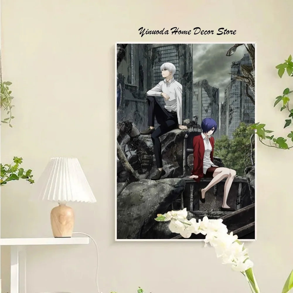 Tokyo Ghoul Anime Poster Wandkunst Wohnkultur Raumdekoration Digitale Malerei Wohnzimmer Restaurant Küchenkunst