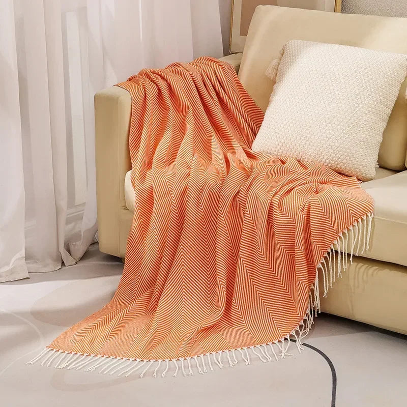 Nordische Streifen Wurf Sofa Decke