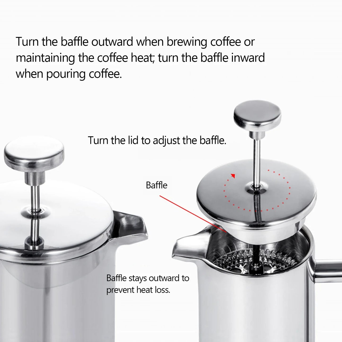 Edelstahl French Press Kaffeemaschine