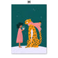 Frendorf | ArtWave Nordische Tierkunst-Leinwand | Wal Delfin Leopard | Poster und Drucke | Wohnzimmer Wanddeko