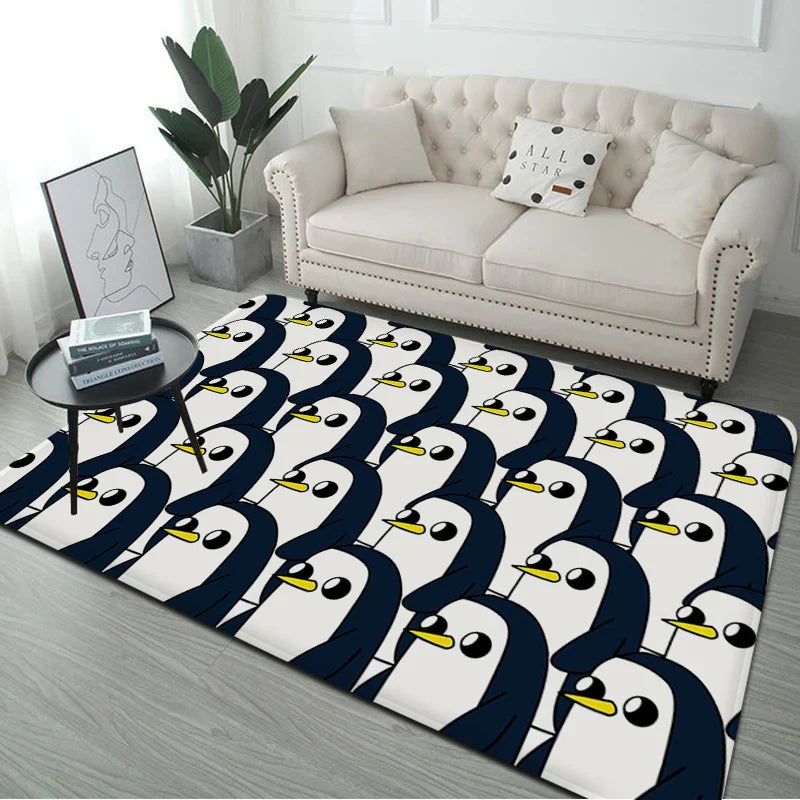 Pingu Pinga Pinguin Badmatte Kinderzimmer Schlafzimmerdekoration Balkon rutschfeste Fußmatte Wohnzimmer Willkommen Teppich