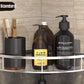 Frendorf | Badezimmer-Eckregal ohne Bohren: Stilvolle und praktische Aufbewahrungslösung für die Dusche