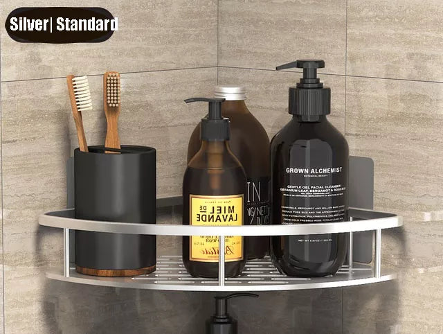 Frendorf | Badezimmer-Eckregal ohne Bohren: Stilvolle und praktische Aufbewahrungslösung für die Dusche