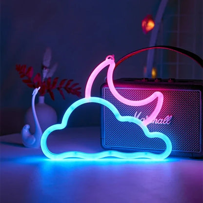 Helle Neonlicht Nachttischlampe – Musikalische Note LED Neon Zeichen für Raumdekoration, Perfekt für Schlafzimmer, Spielzimmer und Partys