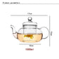 1000ml hitzebeständige Glas-Teekanne, Glas-Teekanne mit Infuser Teeblatt Kräuterkaffeekanne Teeset Praktische Flasche Blumentasse