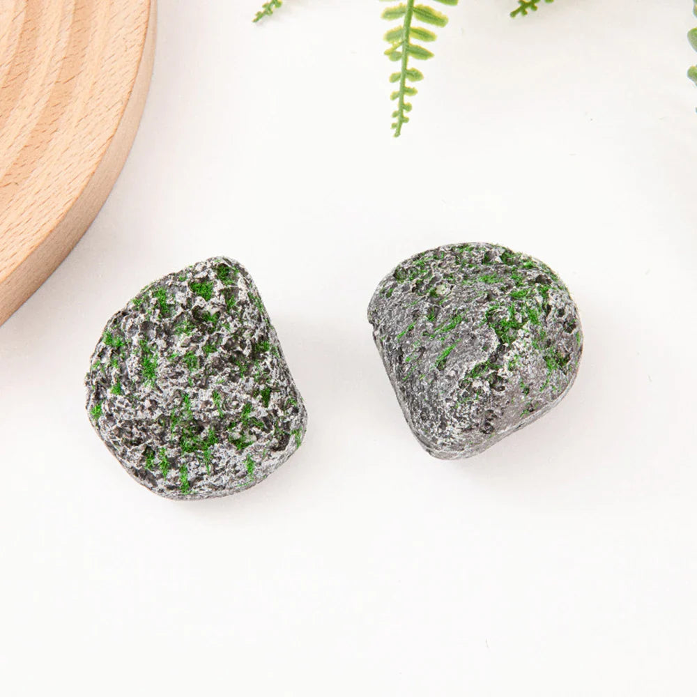 Frendorf | 10PCS Moosgrau Stein Mehrere Formen Pflanzmoos Blöcke – DIY Simulation Grünpflanzen für Gartendekoration