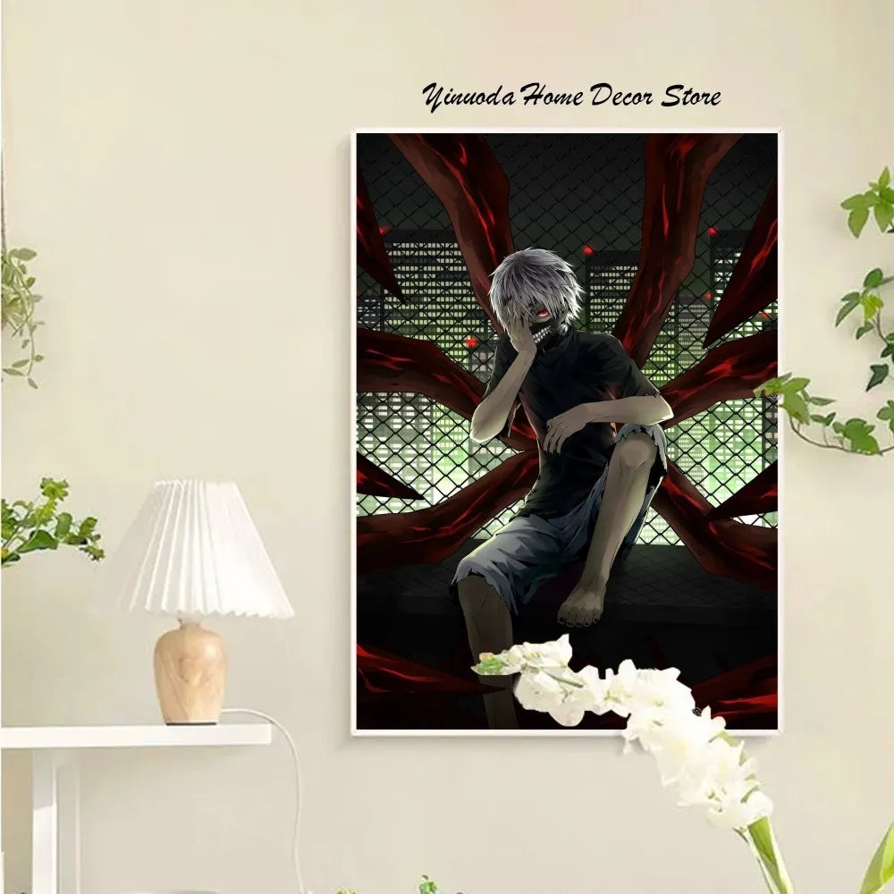 Tokyo Ghoul Anime Poster Wandkunst Wohnkultur Raumdekoration Digitale Malerei Wohnzimmer Restaurant Küchenkunst