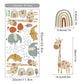 Frendorf | Cartoon Wandtattoo Giraffe Elefant Regenbogen