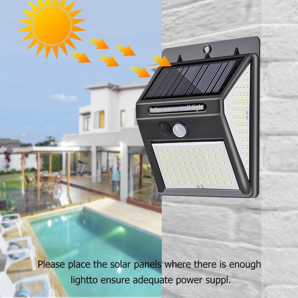 Neu Solar Lampe Licht IP65 Wasserdicht mit Motion Sensor