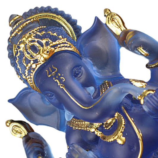 Seltene farbige semi-transparente Ganesh-Statuen für Glück in Ihrem Zuhause