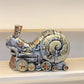 Frendorf | GearMorph Steampunk Tierfigur aus Harz | Industriestil Tischdeko | Mechanischer Drache, Elefant & Schnecke | Kunstvolle Deko für Zuhause