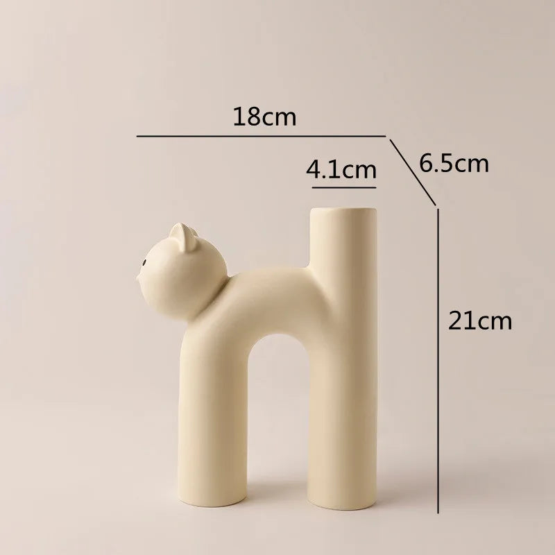 Frendorf | Mini Cat Elegante Minimalistische H-förmige Blumenvase