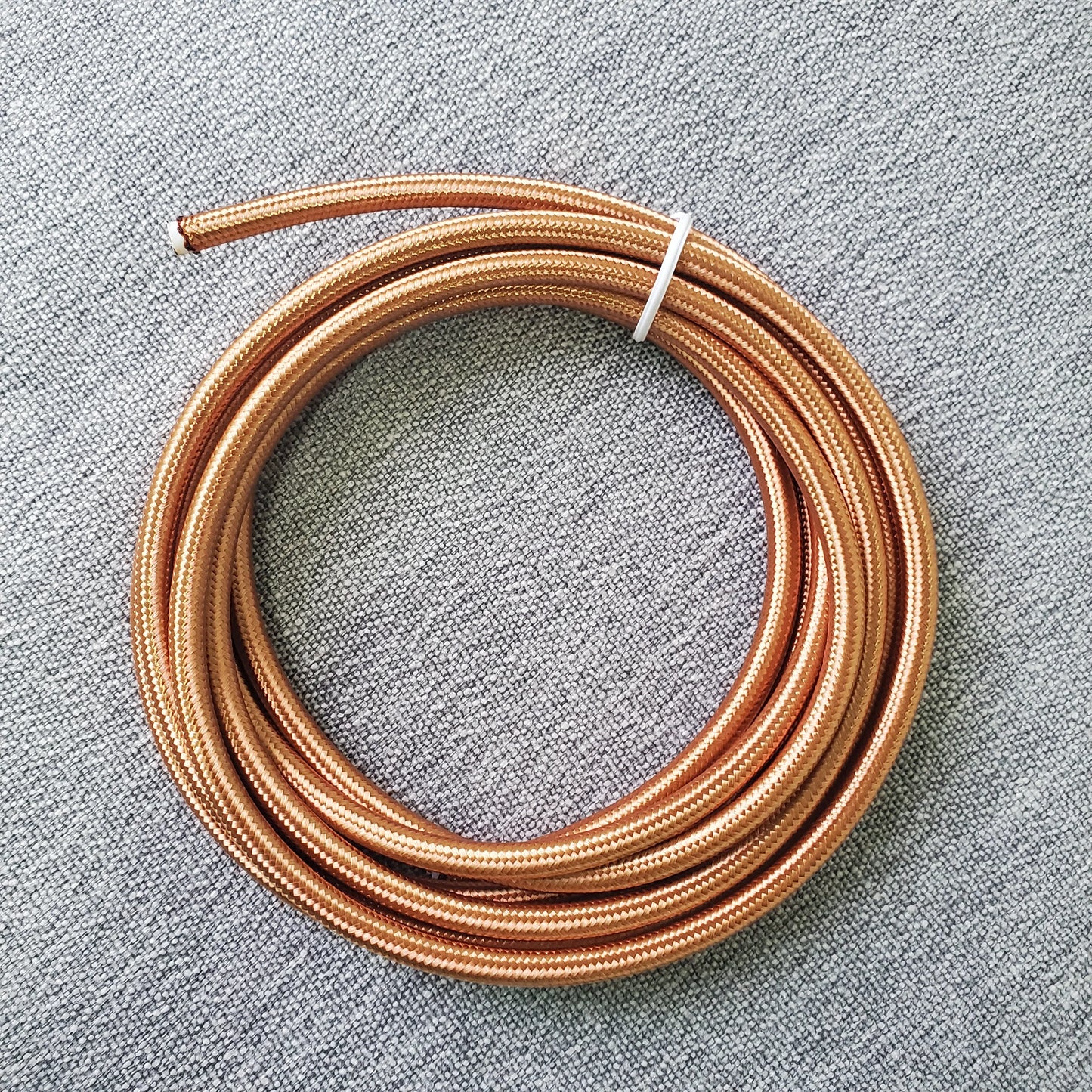 Frendorf | 3 Kern Vintage Textilkabel – Bunte Gewebte Stromkabel für Beleuchtungsprojekte (3m, 5m, 10m)