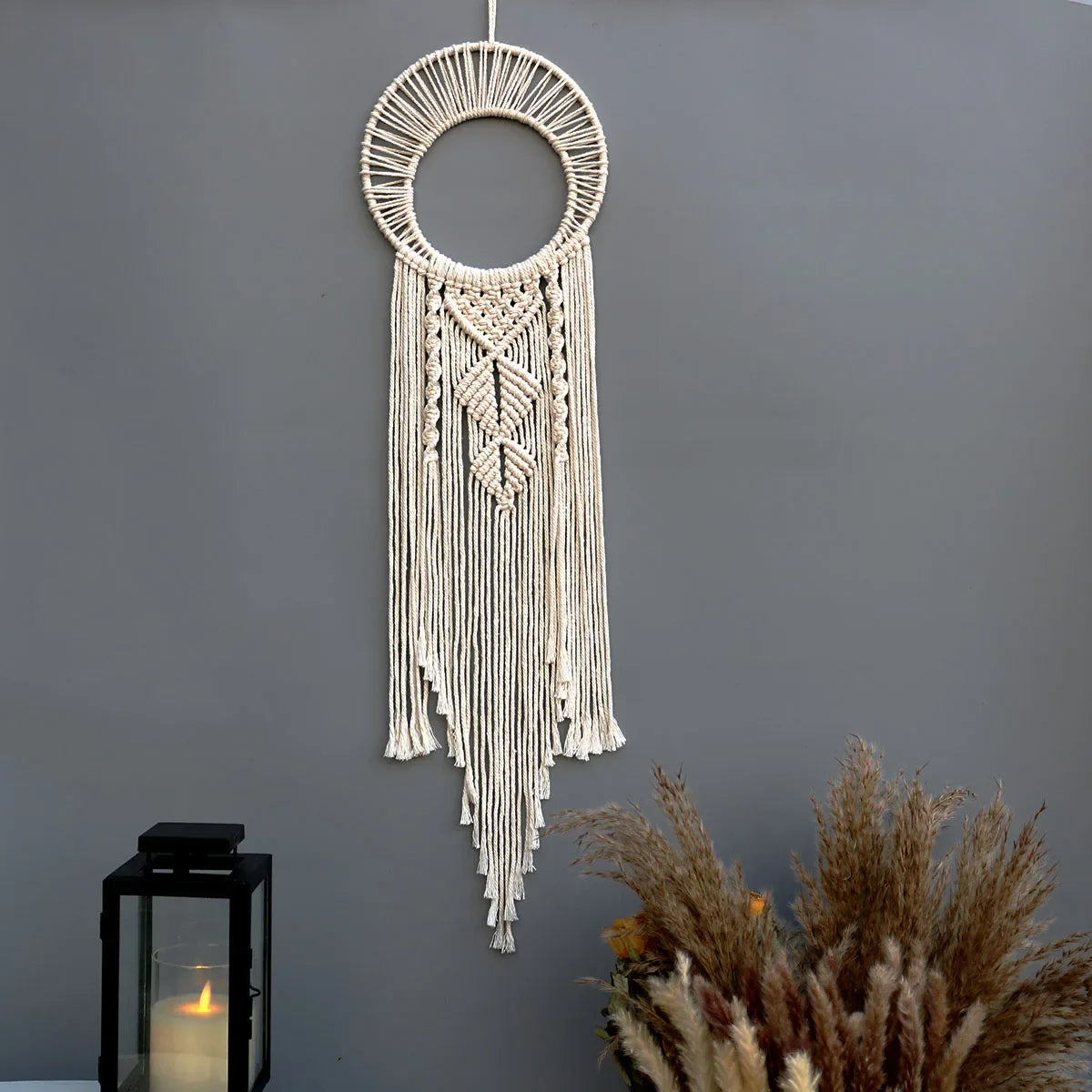 Dream Catchers Boho Home Decor Macrame Handmade Wall Hangings Ramadan Baby Bedroom Nordic Room Kids Nursery Ornament Gift
