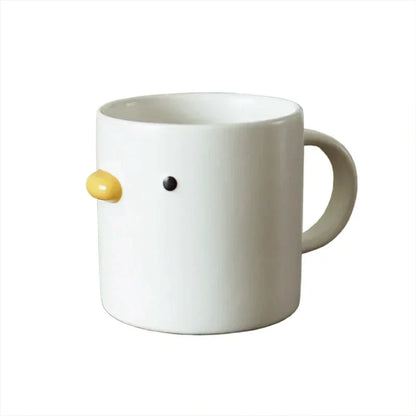 Keramische Chick Kaffeetasse Saft Handgriff Büro Teetasse Tasse Küche Party Trinkwerkzeuge Mikrowellenfest Keramische MilchTasse 400ml Tasse