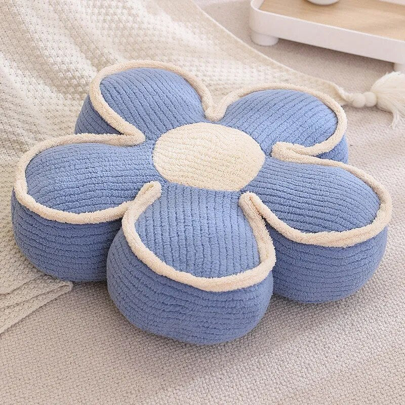 Flauschiges Blumen Kissen