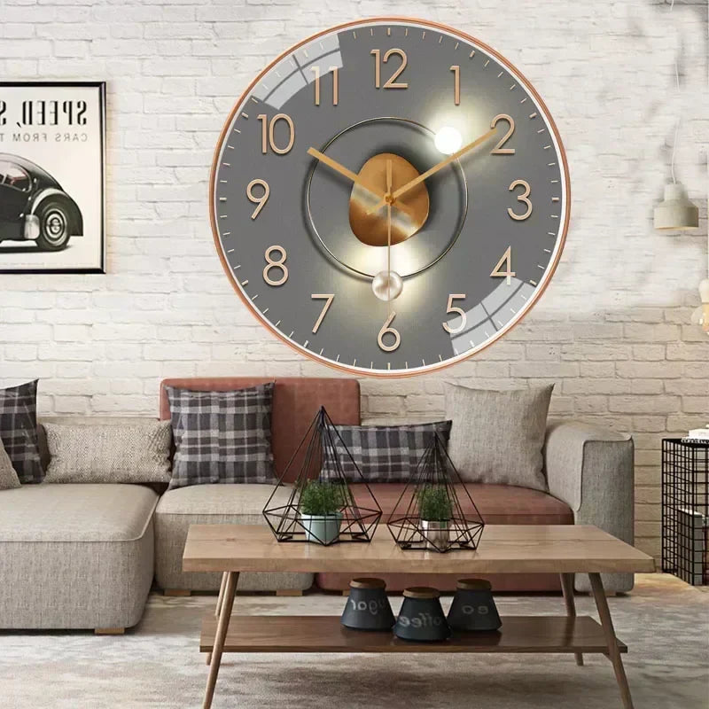 Frendorf | Zeitloses Flüstern™ | Stille Klassische Wanduhr | Geräuschloses Design für Schlafzimmer & Bürodeko