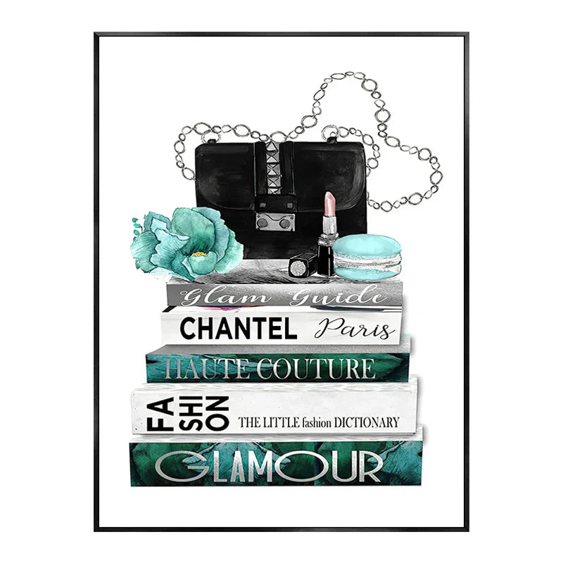 Modern Luxury Perfume Women Paris Fashion Poster Decorative Prints Canvas Painting Wall Art Pictures Elegant Girl Bedroom Decor