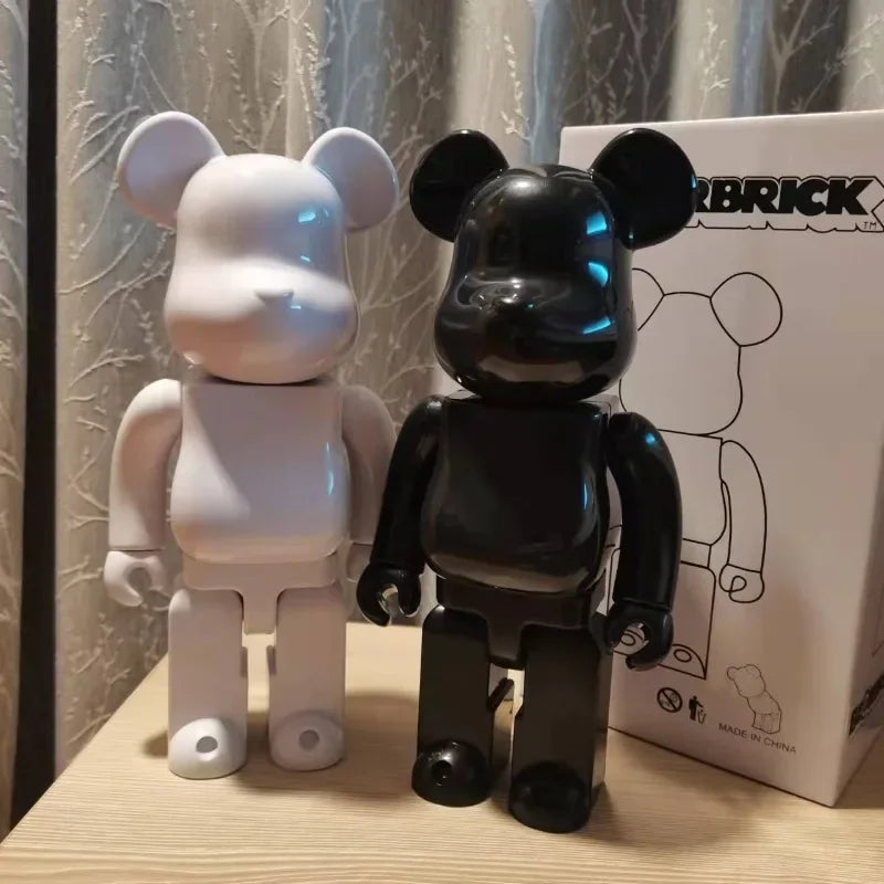 400% 28cm Bearbrick Figuren Mode Bär Statuen Solide Bearbrick Figurine Kollektion Luxus Schreibtisch Wohnzimmer Dekoration Geschenke