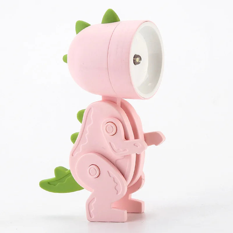 Niedliche LED Nachtlampe - Mini Haustier Hund, Reh, Dinosaurier Klapp-Tischlampe für Kinderzimmer