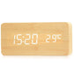 Frendorf | TimeWood | Digital Holz-Uhr mit LED-Display, Stille-Funktion & modernem Design