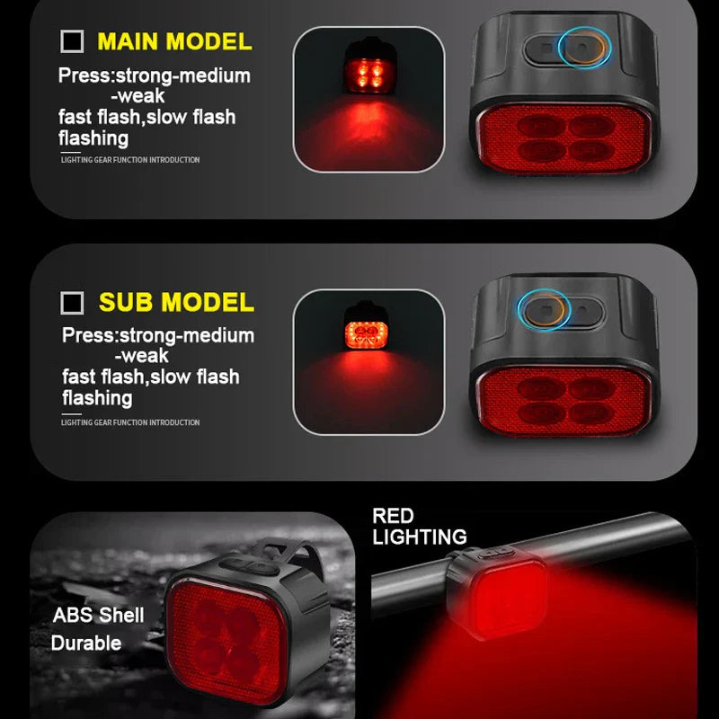 Frendorf | Rechargeable Bike Lights Set – Wiederaufladbare Fahrradlichter mit Front- & Rücklicht für maximale Sicherheit