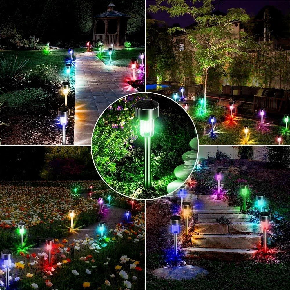 Frendorf | Außen Solar Gartenlichter – Wasserdichte LED Landschaftslampe für Wege, Garten, Rasen und Terrasse