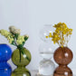 Glasvase Nordisches Wohndekor Blasenvase Kleine Vase auf Bunter Tischdekoration Geschenk Blaue Glasvase