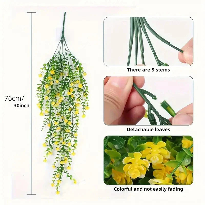 Frendorf | 30-Zoll Künstliche Eukalyptusrebe – Lebensechte Kunstpflanze für Zuhause, Hochzeit, Garten und Außendekoration