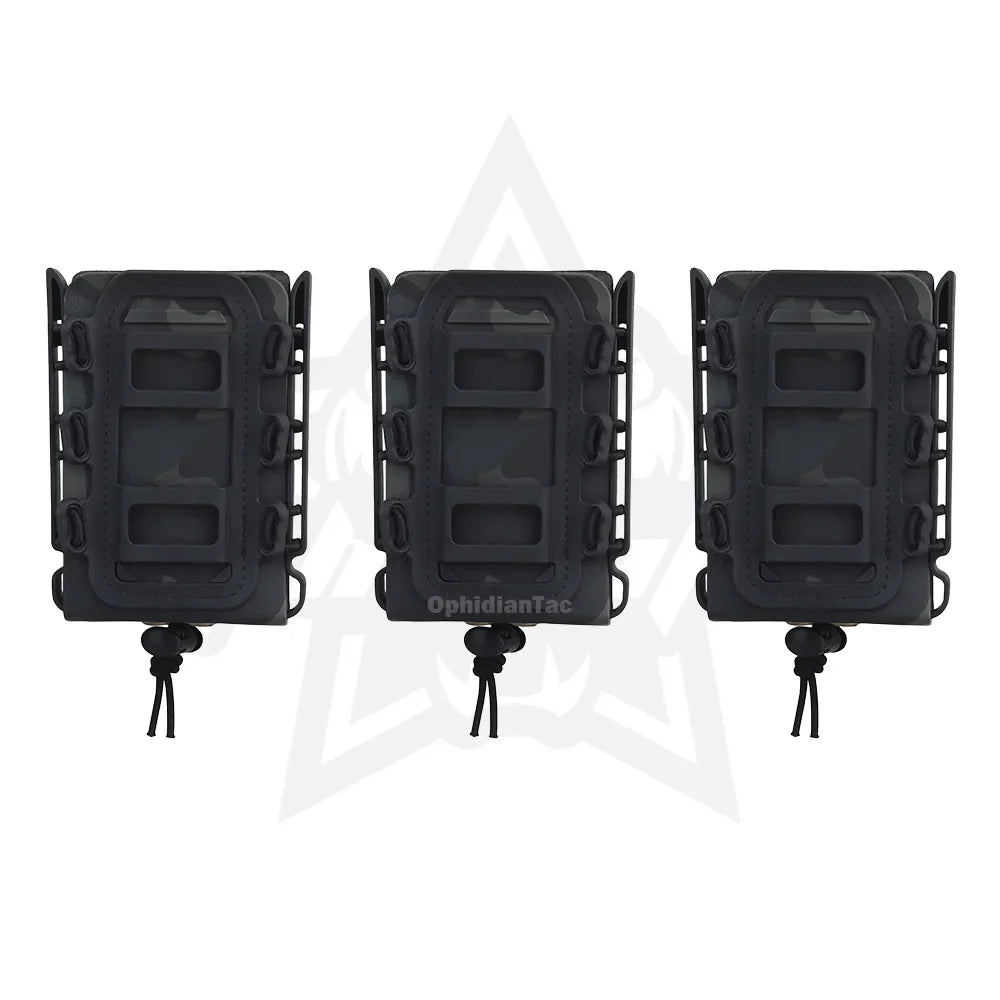 Taktischer Fast Mag Flexibel Molle | 5.56 Magazin Tasche Träger | für AK 74/47 AR M4 | Gewehr Pistolen Magazin Halter | 5.56/7.62 Mag Tasche