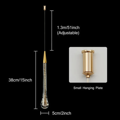 Kristall LED Pendelleuchten: Perfekt für Schlafzimmer, Esszimmer, Bar - Wassertropfen-Kronleuchter, Treppenlampe für die Innenraumdekoration