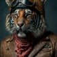 Lustige Tier-Aviator-Poster-Drucke Löwe Tiger Elefant Reh Flugzeug Pilot Leinwandmalerei Wandkunst Für Wohnzimmer Wohnkultur