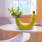 Bananenvase, Blumenvase aus Kunstharz, niedliche Bananenform, dekorative Tischvase für Blumenarrangements, Wohnzimmer, Schlafzimmer, Heimdekoration