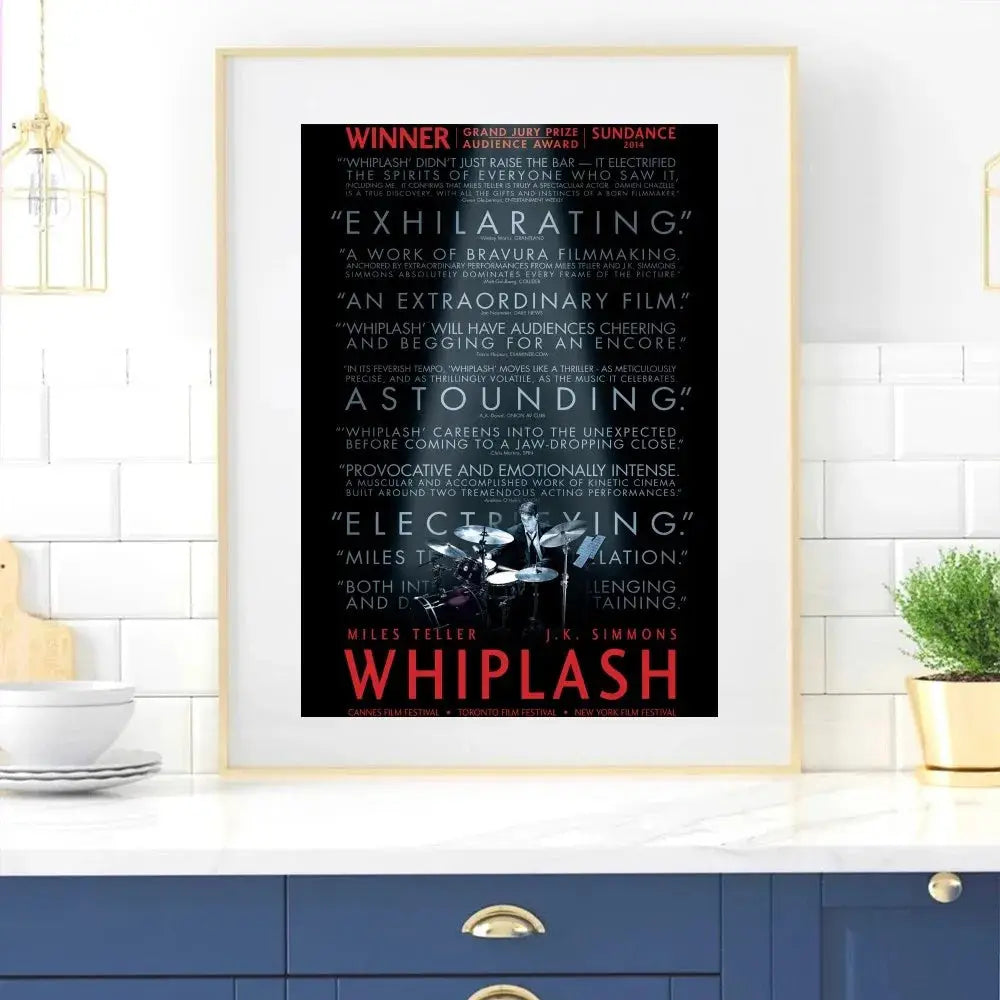 Klassisches Film Whiplash Poster Home Zimmer Dekor Wohnzimmer Schlafzimmer Ästhetik Kunst Wandmalerei Aufkleber